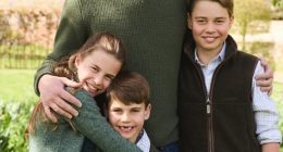 The Princess of Wales broke tradition with her family's latest Father's Day post (pictured Prince William with his children, from L to R, Princess Charlotte, Prince Louis, and Prince George, in the new post)