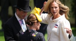 The royal procession at Ascot today featured a very special guest - Peter Phillips' girlfriend Harriet Sperling