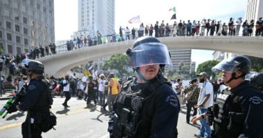 LAPD Orders Protesters to Disperse as Chaos Unfolds
