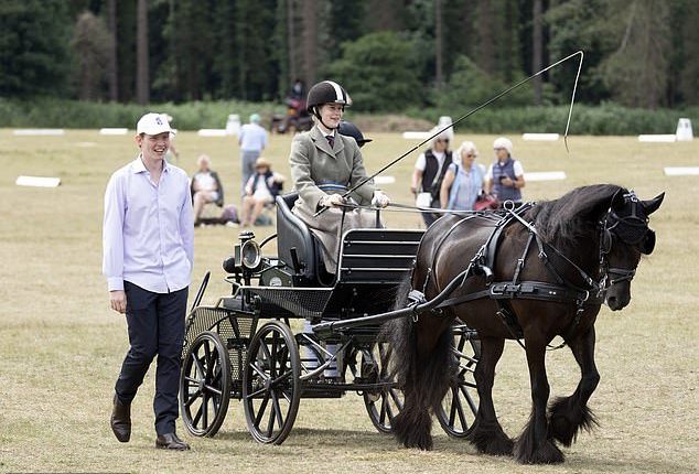 Lady Louise Windsor was spotted enjoying a day out alongside her rumoured boyfriend at The Sandringham Festival of Carriage Driving today. Pictured with Felix da Silva-Clamp, left