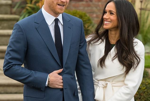 Meghan - pictured with Prince Harry after their engagement announcement in 2017 - celebrates her 44th birthday today