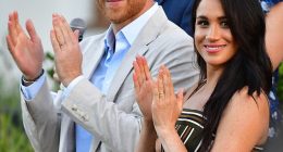 In an interview with entrepreneur and Dragons' Den judge Emma Grede yesterday, Meghan  said she 'would ask people to tell the truth' when pressed on 'rewriting her public narrative'. Here, she is pictured with husband Prince Harry in 2019