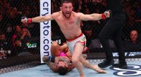 Merab Dvalishvili chokes Sean O'Malley into submission in front of Donald Trump at UFC 316 before jumping over octagon for chat with president in New Jersey