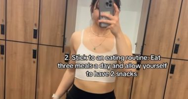 Nurse, 21, is unrecognisable after losing half her weight - she hails 'slimming' breakfast she ate every day for a year