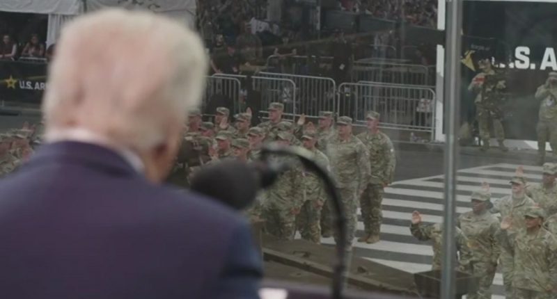 On Army's 250th, Trump swears in — what else? — 250 soldiers