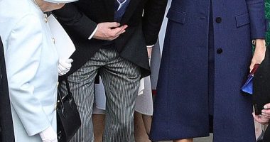 In a moment captured on camera, the late Queen Elizabeth is seen leading the family out of St George's Chapel and instructing them to move down from the doorway