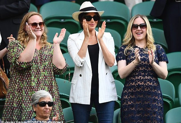 In July 2019 Meghan, who married Prince Harry the year before, attended the tournament to watch friend Serena Williams 'in a private capacity'