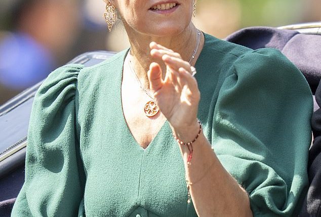 Sophie, The Duchess of Edinburgh looks radiant as she makes her way through the sun-kissed parade