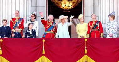 It is that time of year again, when tens of thousands of people mass down The Mall and millions more watch on television as the King celebrates his official birthday at Trooping the Colour. Above: The King and Queen and other senior royals on the Buckingham Palace balcony at last year's event