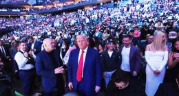 Trump attends UFC championship fight in New Jersey, taking a break from Musk feud for cage fights
