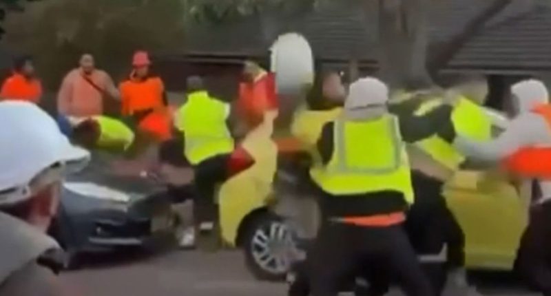 Two charged over mass Sydney construction site brawl