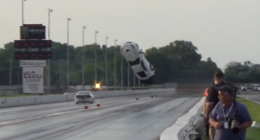 Video: Drag racer survives frightening airborne crash in Illinois