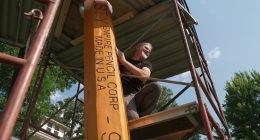Why a Minneapolis neighborhood sharpens a giant pencil every year