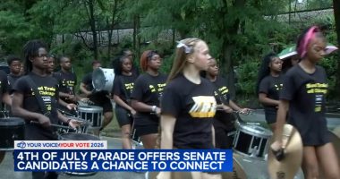 2026 Senate election candidates Juliana Stratton, Raja Krishnamoorthi, Robin Kelly show out for 4th of July parade festivities
