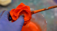 A new twist on the flower scene: wood flowers!