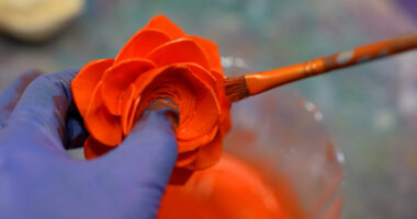 A new twist on the flower scene: wood flowers!
