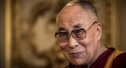 Portrait of the Dalai Lama.