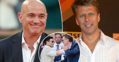 Andre Agassi snaps at commentator over celebrity Wimbledon questions