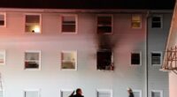 Aftermath of a fire at an assisted living facility.