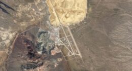 Aerial view of Area 51.