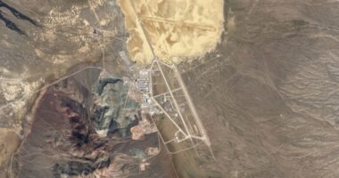 Aerial view of Area 51.