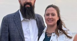 Portrait of a man and woman.
