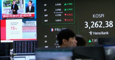 Asian shares are mixed after US stocks fall on weakened hopes for a September interest rate cut