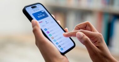 Online banking stock image