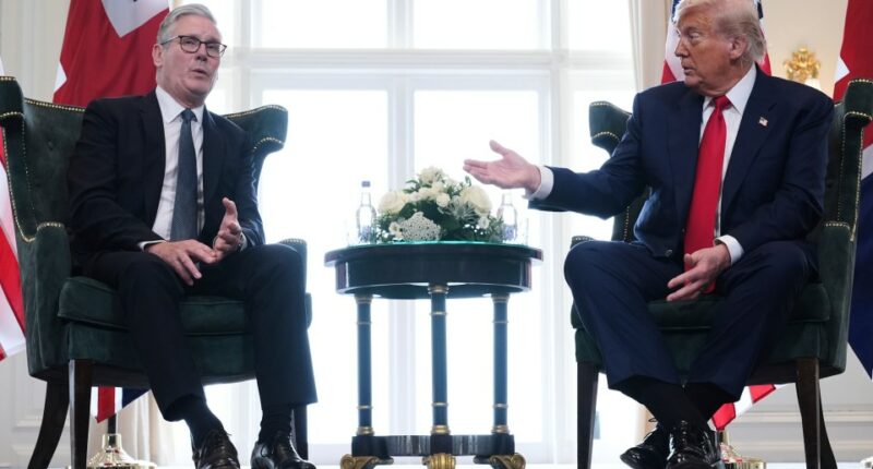 Donald Trump and Keir Starmer in a meeting.