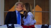 Baby you're a firework! Donald and Melania pack on PDA at July 4th