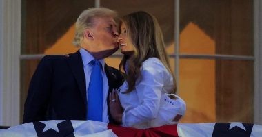 Baby you're a firework! Donald and Melania pack on PDA at July 4th