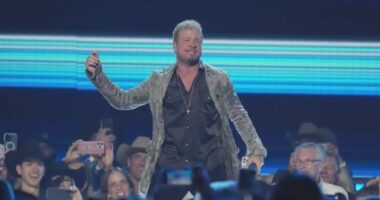 Brian Littrell of the Backstreet Boys performs during the 60th annual Academy of Country Music Awards on Thursday, May 8, 2025, in Frisco, Texas. (AP Photo/Chris Pizzello)