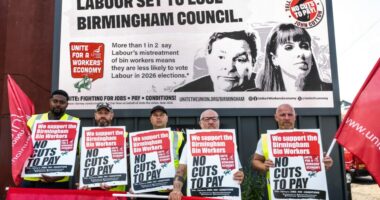 Bin strike war could cost Labour millions as loyal union threatens to withhold funding after suspending Angela Rayner