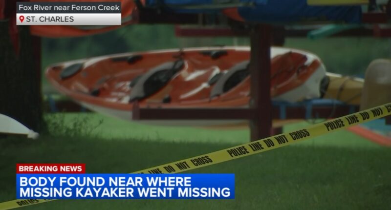 Body of missing kayaker found in Fox River, St. Charles Fire Department says