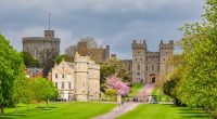 Windsor, UK - April 2018: Royal Windsor castle in Berkshire