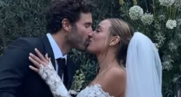 Brody Jenner's wedding album revealed as he plants a kiss on his wife