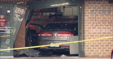 Car crashes into Portillo's restaurant in Oswego at 2810 Route 34; 2-year-old boy killed, 13 people injured, police say