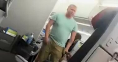 Chaos erupts on plane as screaming passenger goes on 12-minute rant