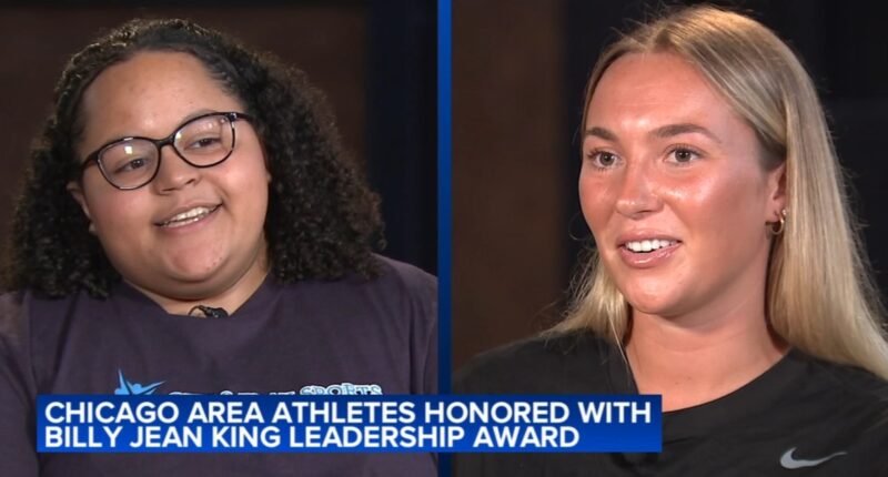 Chicago-area natives Olivia Ohlson, Emily Pape get Billie Jean King Youth Leadership Award at ESPYS' Sports Humanitarian Awards