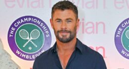 Chris Hemsworth attends Wimbledon without his wife Elsa Pataky