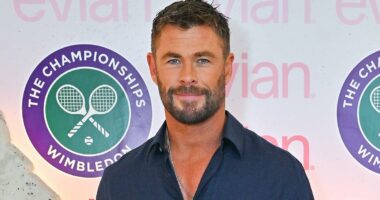 Chris Hemsworth attends Wimbledon without his wife Elsa Pataky