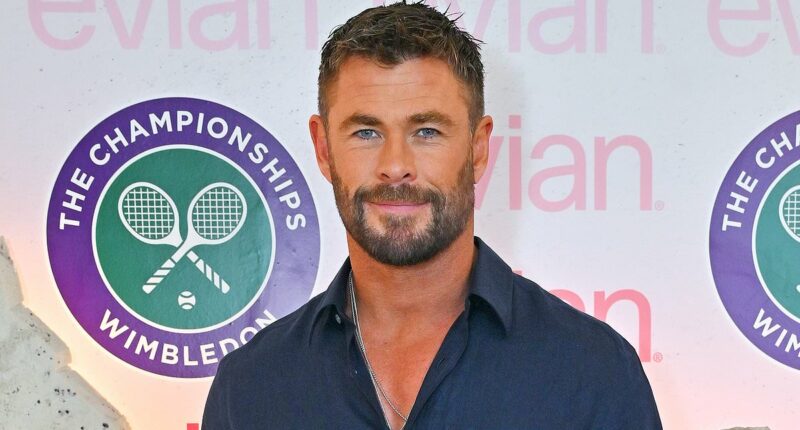 Chris Hemsworth attends Wimbledon without his wife Elsa Pataky