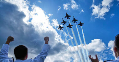Climate Activists Call for End to U.S. Navy's Blue Angels Seattle Airshow