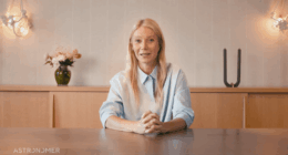 Gwyneth Paltrow sitting at a table.