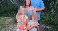 Brandon and Candace, seen here with their kids Holt and Chase, left the US for New Zealand earlier this month