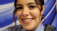 Portrait of a young New Orleans police officer.