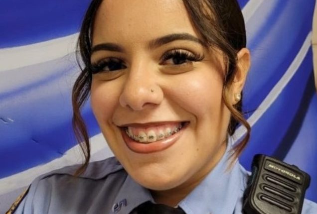 Portrait of a young New Orleans police officer.