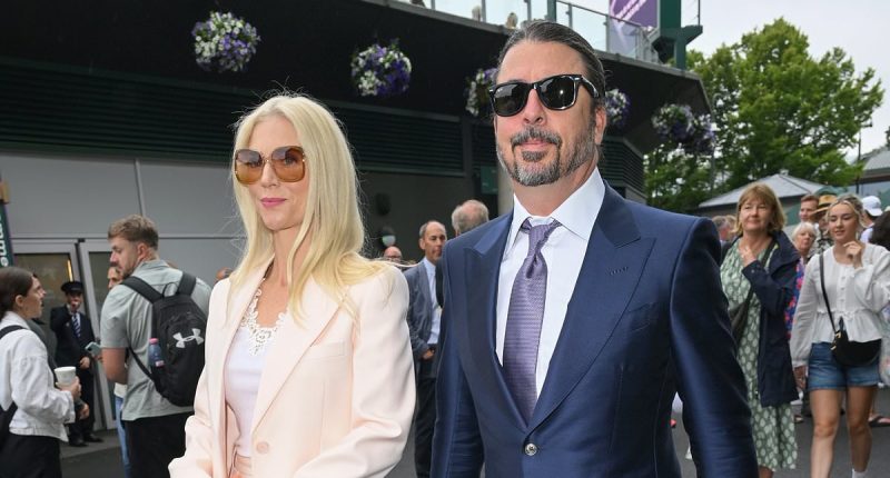 Dave Grohl swaps his rockstar attire as he leads stars at Wimbledon