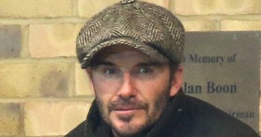 David Beckham supports son Romeo during football match
