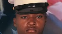 Portrait of a young Marine in uniform.
